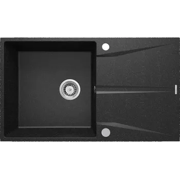 Granitový dřez Deante Corio Granitový jednodřez s odkapem, černá ZRC_211A