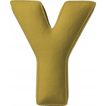 Polštář Žluté Tipi Polštář písmeno Y zelené