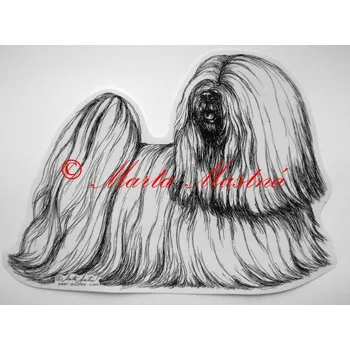 Samolepka lhasa apso - archiv c181 - Malá - přibližně jako pohlednice