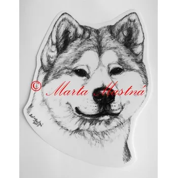Samolepka akita inu c475 - Malá - přibližně jako pohlednice