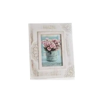 Bytová dekorace HOME DECOR Rámeček RUSTIN WHITE, var.2; (formát foto 10x15 cm)