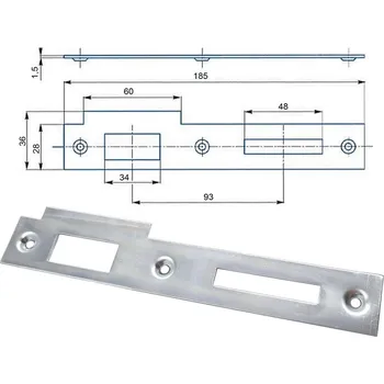zadlabací zámek Protiplech BZn 2/2 ''L'' (50ks)