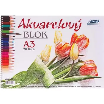 omalovánky Akvarelový blok A3, čistý, 20 listů Kniha