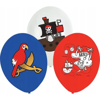 Balónek LATEXOVÉ BALÓNKY PIRÁTSKÝ MIX 27 CM 6 KS