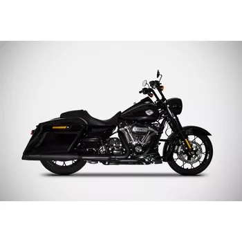 Výfuk pro motocykl Homologované koncovky výfuku motocyklu ZARD SLIP ON MUFFLERS HOMOLOGACE E4 pro motocykl HARLEY DAVIDSON ROAD GLIDE SPECIAL rok 2017-2020 viz popis, barva černá (řemeslná výroba Made In Italy)