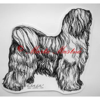 Samolepka tibetský teriér c192 - Malá - přibližně jako pohlednice