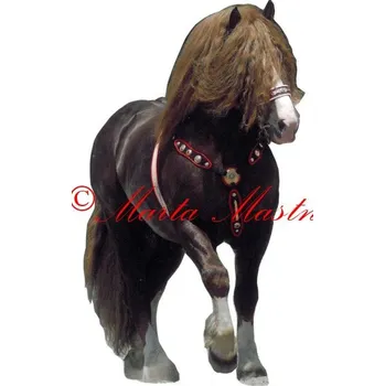 Samolepka českomoravský belgik Agar, chladnokrevník, kůň, koně - archiv 186