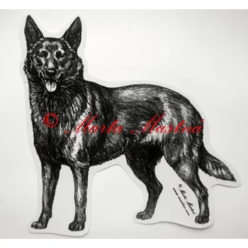 Samolepka australská kelpie c15 - Malá - přibližně jako pohlednice