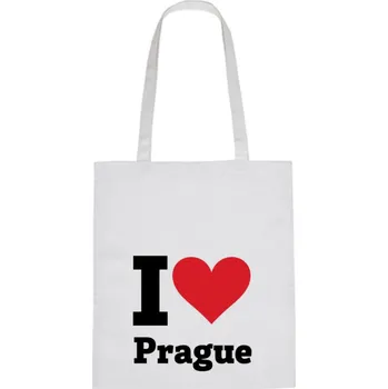 Plátěná taška - I love Prague Černá