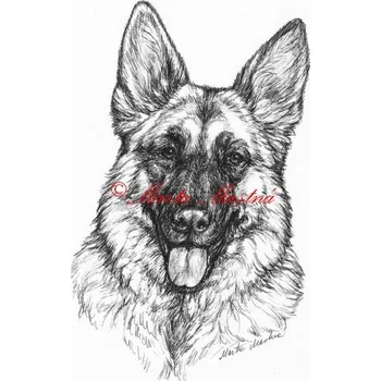 Samolepka německý ovčák c532 - Malá - přibližně jako pohlednice