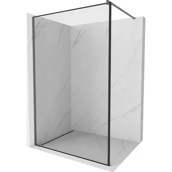 MEXEN/S - Kioto Sprchová zástěna WALK-IN 60 x 200, černý vzor 8 mm, grafit metal 800-060-101-95-70