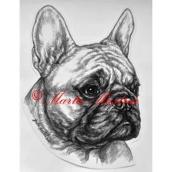 Samolepka francouzský buldoček fawn c528 - Malá - přibližně jako pohlednice