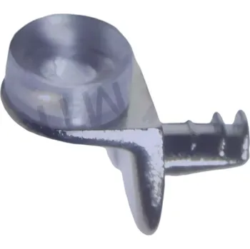 Nábytkové kování Policová podpěra s vroubkovaným čepem 5 mm pro skleněné police, Nikl