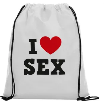 Sportovní vak Vak na záda - I love sex Růžová