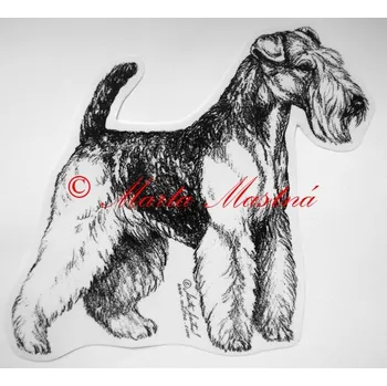 Samolepka velšteriér c85 - Malá - přibližně jako pohlednice