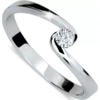 Módní doplněk Zásnubní prsten bílé zlato 585/1000 zirkon ZP1934 velikost 50