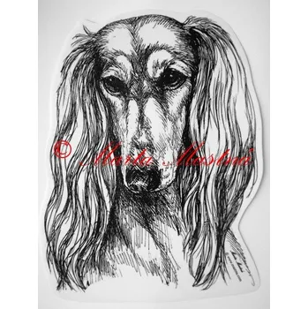 Samolepka saluki, perský chrt c212 - Malá - přibližně jako pohlednice