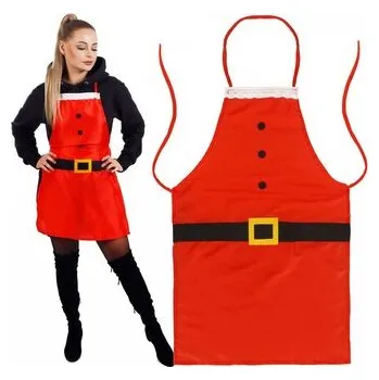 Vánoce Kuchyňská zástěra Santa červená, vánoční dekorace