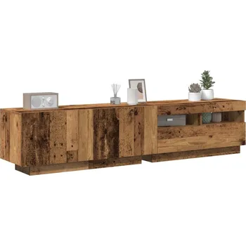 Televizní stolek vidaXL TV skříňka s LED osvětlením 180x35x40 cm [3120167] Barva: Staré dřevo