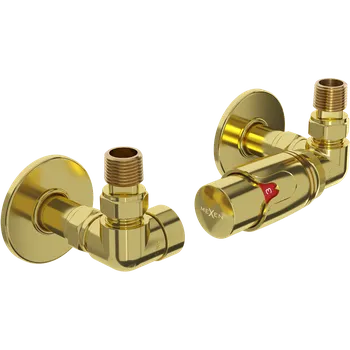 Mexen G00 souprava termostatická osová s krytkou R, zlatá - W903-900-904-50 Připojovací sady