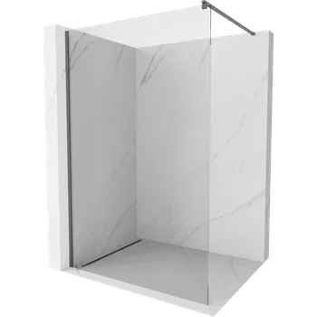Mexen Kioto sprchová stěna Walk-in 125 x 200 cm, transparentní 8 mm, gun metal - 800-125-101-95-00 Sprchové stěny