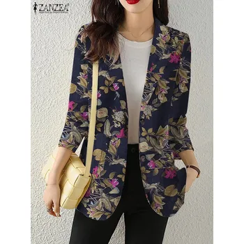 Dámské sako Květovaný blejzr ve stylu boho Velikost: XL, Barva (Varianta): A Dark Blue