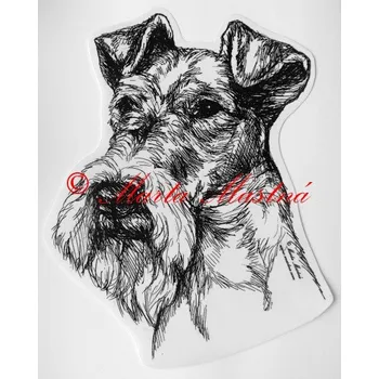 Samolepka foxteriér c88 - Malá - přibližně jako pohlednice