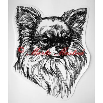 Samolepka čivava - chihuahua - archiv c200 - Malá - přibližně jako pohlednice