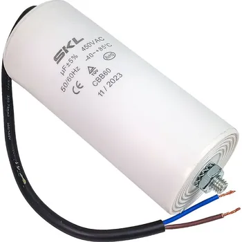 Kondenzátor Rozběhový kondenzátor 80.0 uF ( 80.0uf ) 450V 50/60Hz CBB60 SKL, kabel 25cm, motorový běhový kondenzátor