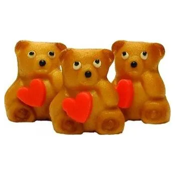 Jedlá dekorace na dort Marcipánová figurka medvídek se srdíčkem, 19g - Frischmann vyškov