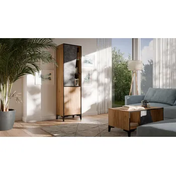 Knihovna Cama 2D knihovna OVO 50x38xV182,5 dub/beton