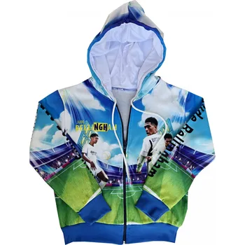 Chlapecká mikina Numberoplus Dětská fotbalová mikina s kapucí Real Madrid - Jude Bellingham Velikost: 13 let (vel.152)