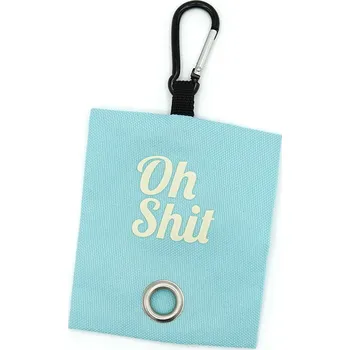 Oh shit! - připínací obal na sáčky pro psí exkrementy Barva: Světle modrá