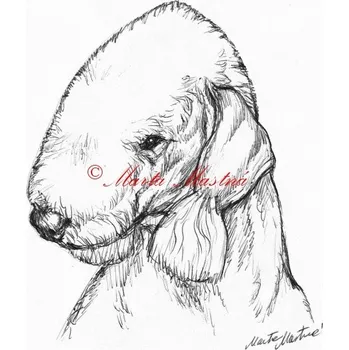 Samolepka bedlington teriér c544 - Malá - přibližně jako pohlednice