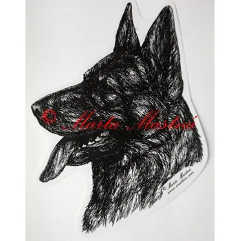 Samolepka německý ovčák c3 - Malá - přibližně jako pohlednice