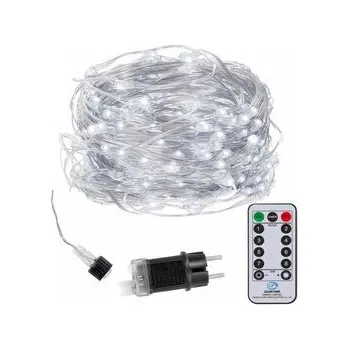 LED řetěz Nano - 48m, 480LED, 8 funkcí, ovladač, IP44, studená bílá