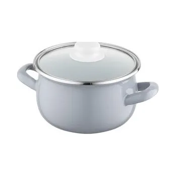 HRNEC SMALTOVANÝ PYZA S POKLIČKOU 16CM 2,2L GRIS ŠEDÝ