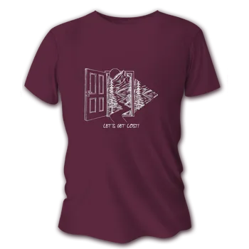 Dámské tričko Dámské lovecké tričko TETRAO dveře - vínově červené L