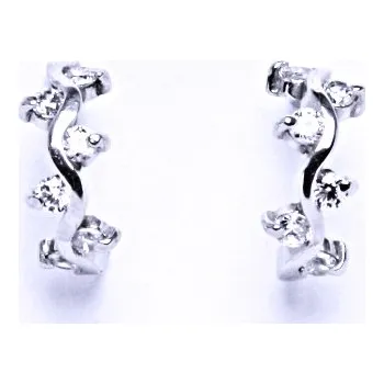 Náušnice Stříbrné náušnice čiré zirkony - VE103 (Stříbrné náušnice se zirkony)