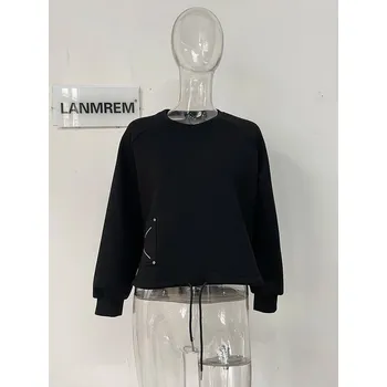 Dámská mikina Originální mikina se zavazováním Barva: Černá, Velikost: L