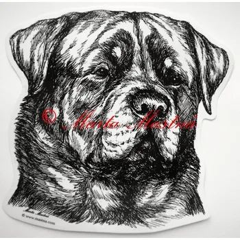 Samolepka rotvajler - archiv c37 - Malá - přibližně jako pohlednice