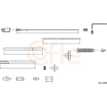 Lanko parkovací brzdy Lanko plynu COFLE 92.10.1180