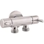 Slezák - RAV Ventil rohový dvojitý s keramickými vršky 1/2" x 2 x 1/2" - RV0222, Chrom