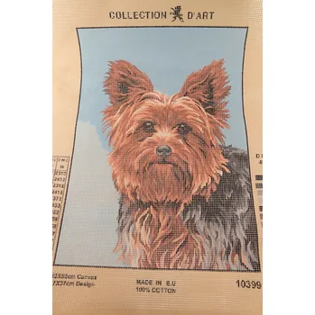 Vyšívací vzor Vyšívací předloha - Jorkšír pejsek - rozměr 40 x 50 cm