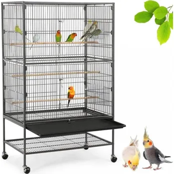 PRODUMAZAHRADU voliéra kovová černá 135x80x53cm