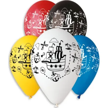 Party dekorace Latexový balonek s potiskem Pirátská loď