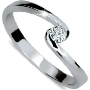 Prsten Dámský prsten bílé zlato 585/1000 přírodní diamant 0.070 ct G/SI DF1934 velikost 49