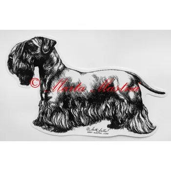 Samolepka český teriér c104 - Malá - přibližně jako pohlednice