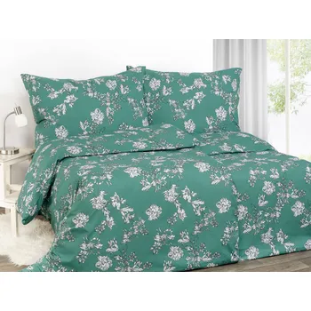 Povlečení Dreamy Linens Povlečení flanelové, petrolejové Lilie Dreamy Linens