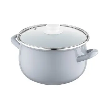 HRNEC SMALTOVANÝ PYZA S POKLIČKOU 20CM 4,2L GRIS ŠEDÝ